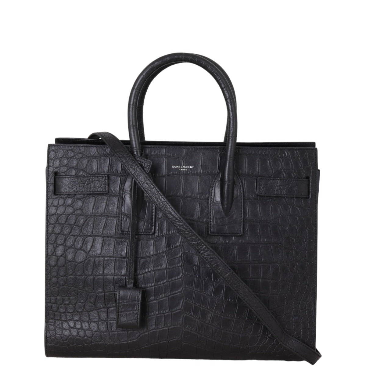 Saint Laurent Sac de Jour Small Croc-Embossed