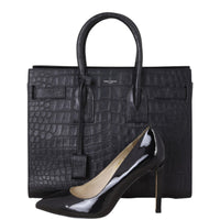 Saint Laurent Sac de Jour Small Croc-Embossed
