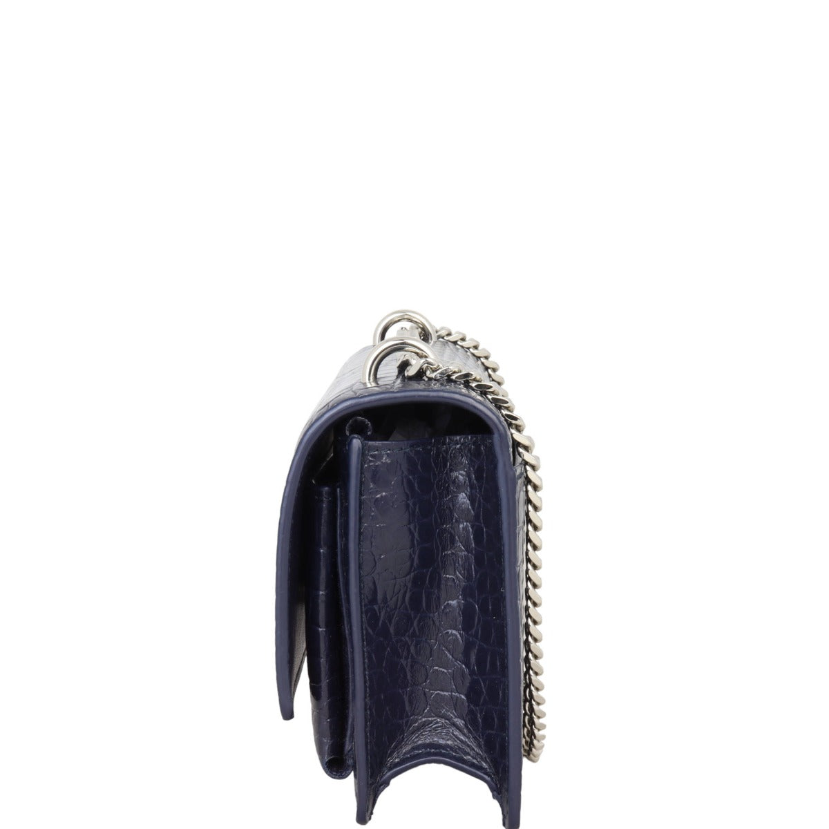 Saint Laurent Sunset Mini Croc-Embossed