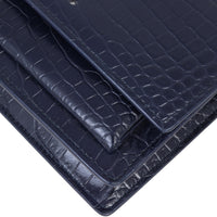 Saint Laurent Sunset Mini Croc-Embossed