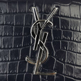 Saint Laurent Sunset Mini Croc-Embossed