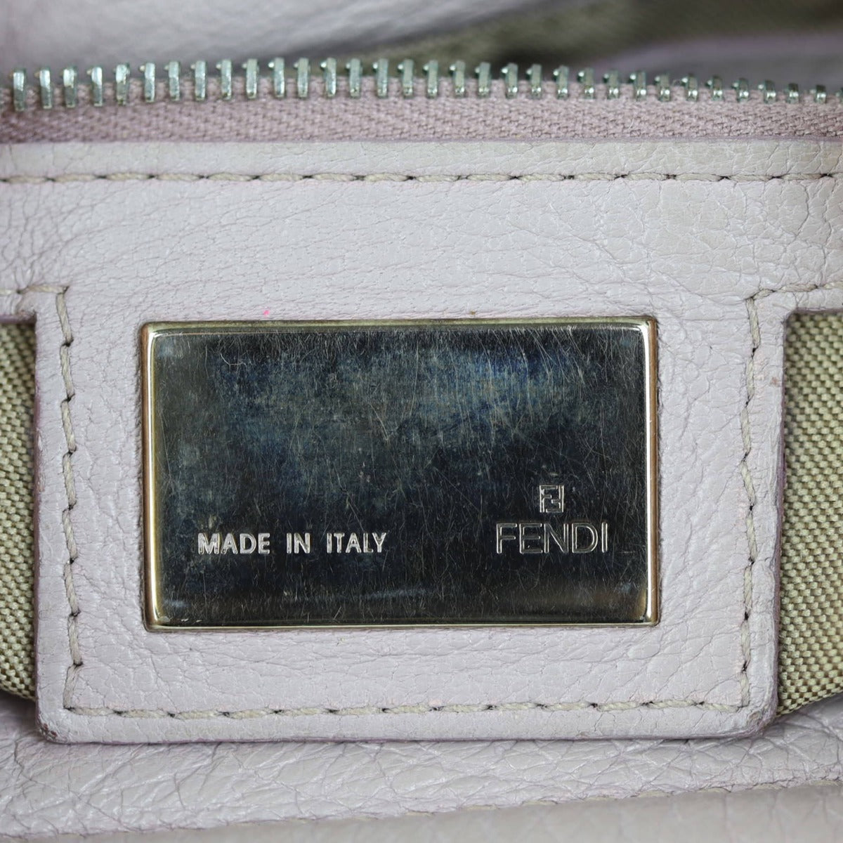 Fendi Baguette Bag Lilac Interior Stamp