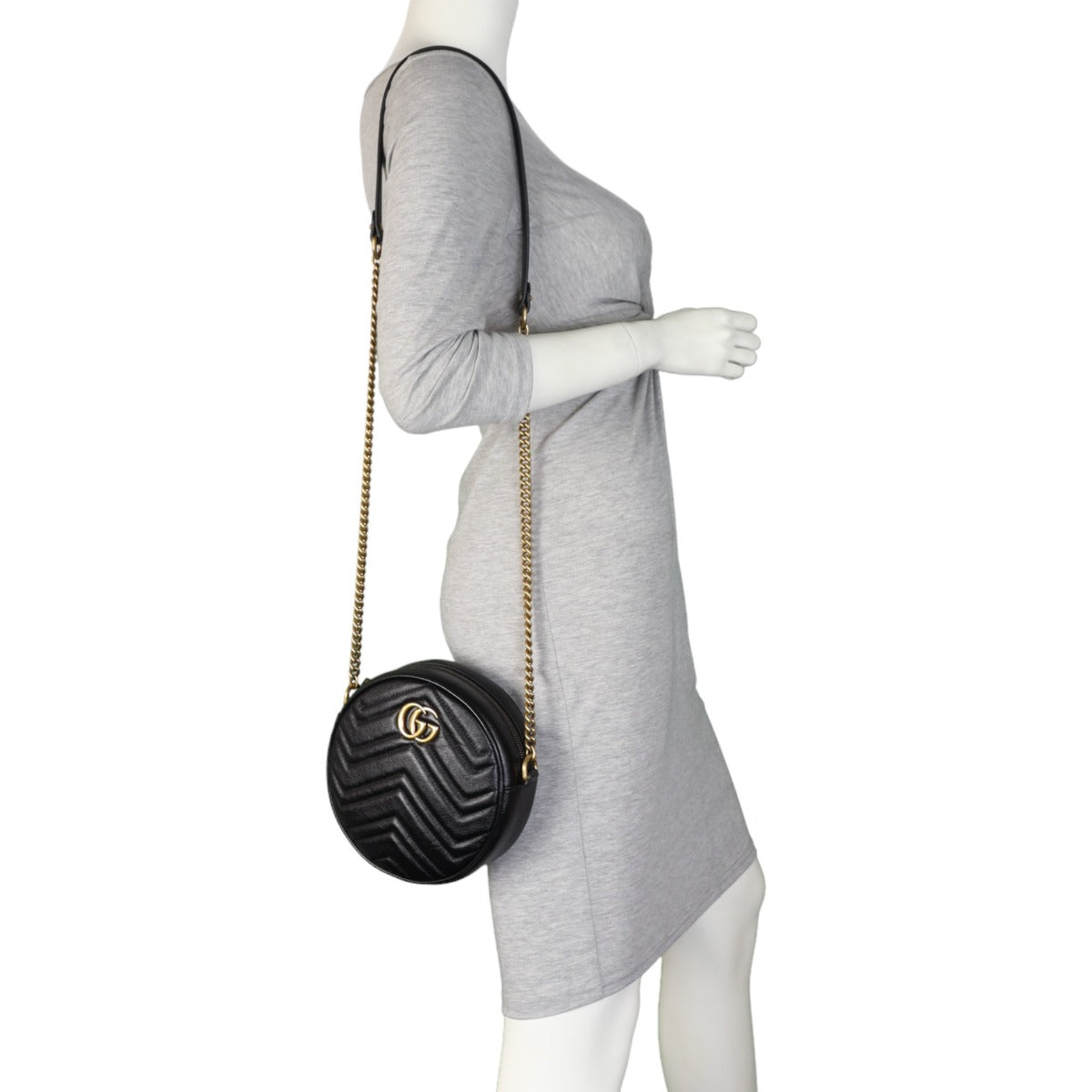 Gucci GG Marmont Round Chain Shoulder Bag