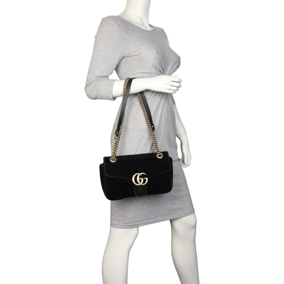 Gucci GG Marmont Velvet Small Shoulder Bag