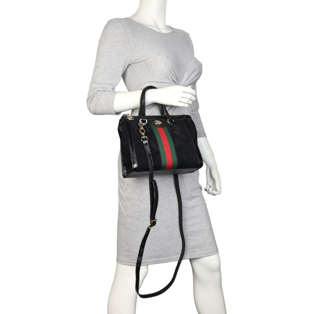 Gucci Ophidia Suede Tote Bag