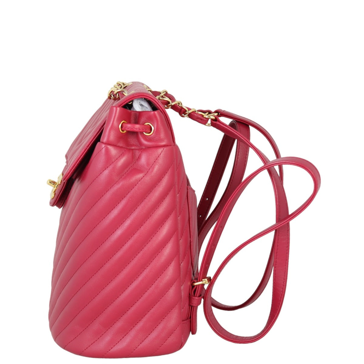 Chanel Urban Spirit Backpack Small Chevron | Raspberry Red