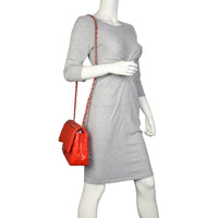 Chanel Classic Double Flap Jumbo Patent | Red