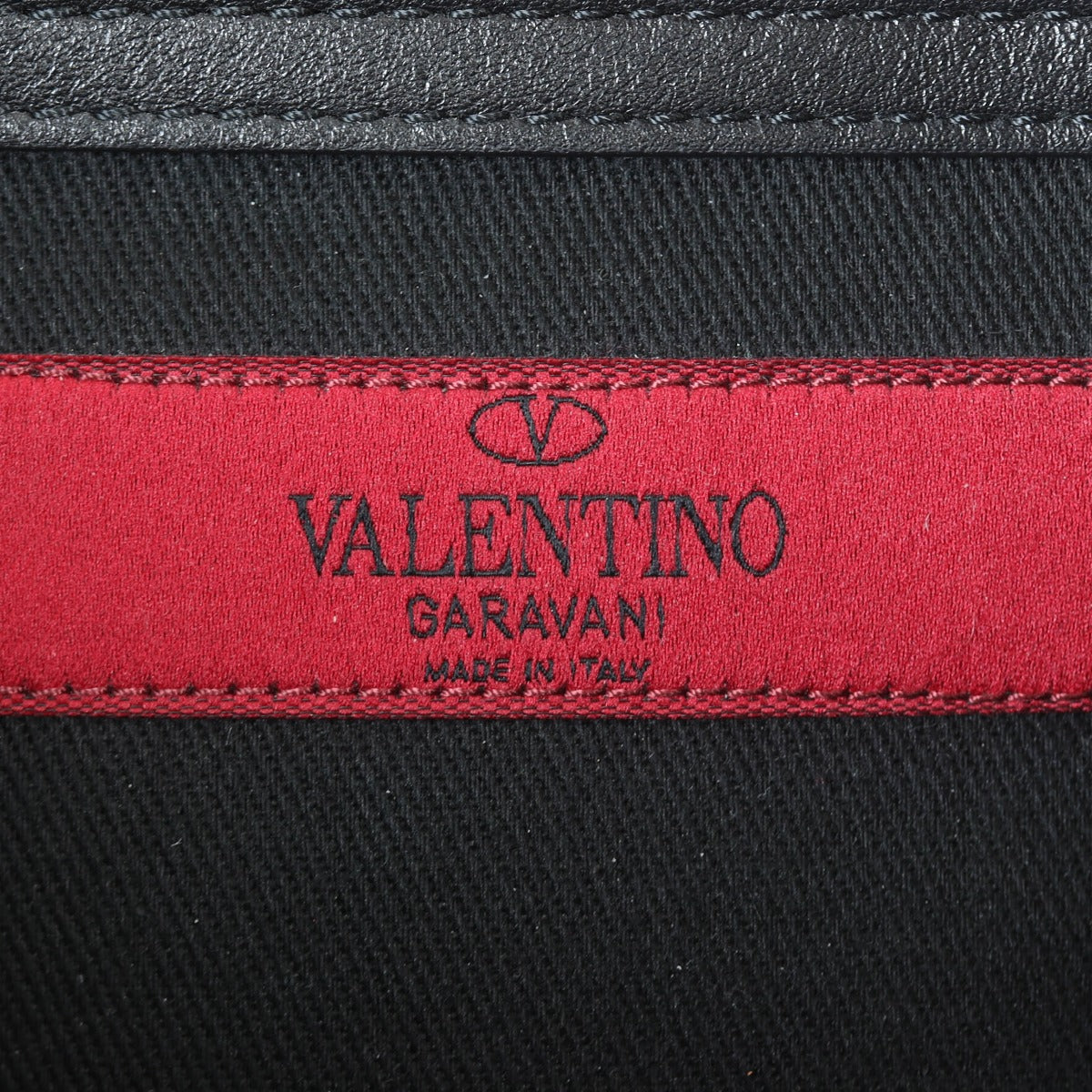Valentino Glam Lock Medium Shoulder Bag Interior Stamp