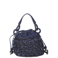 Chanel Denim Raffia Bucket Bag