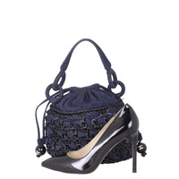 Chanel Denim Raffia Bucket Bag