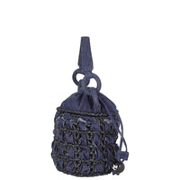 Chanel Denim Raffia Bucket Bag