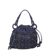 Chanel Denim Raffia Bucket Bag