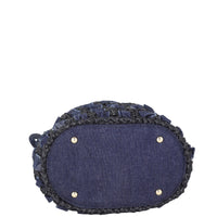 Chanel Denim Raffia Bucket Bag