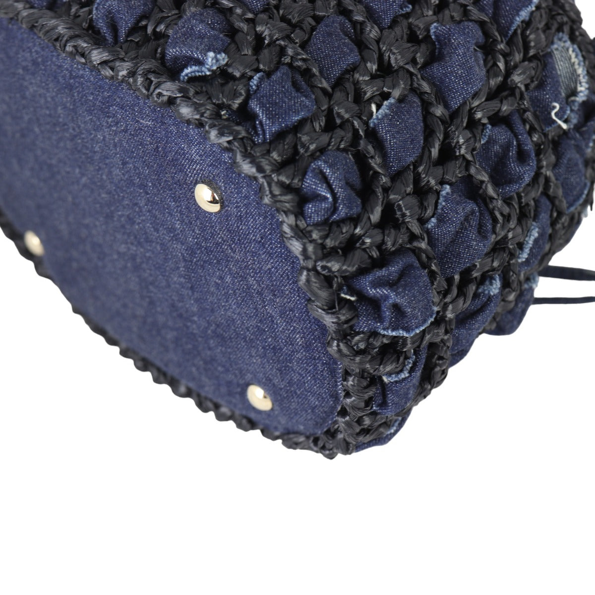 Chanel Denim Raffia Bucket Bag
