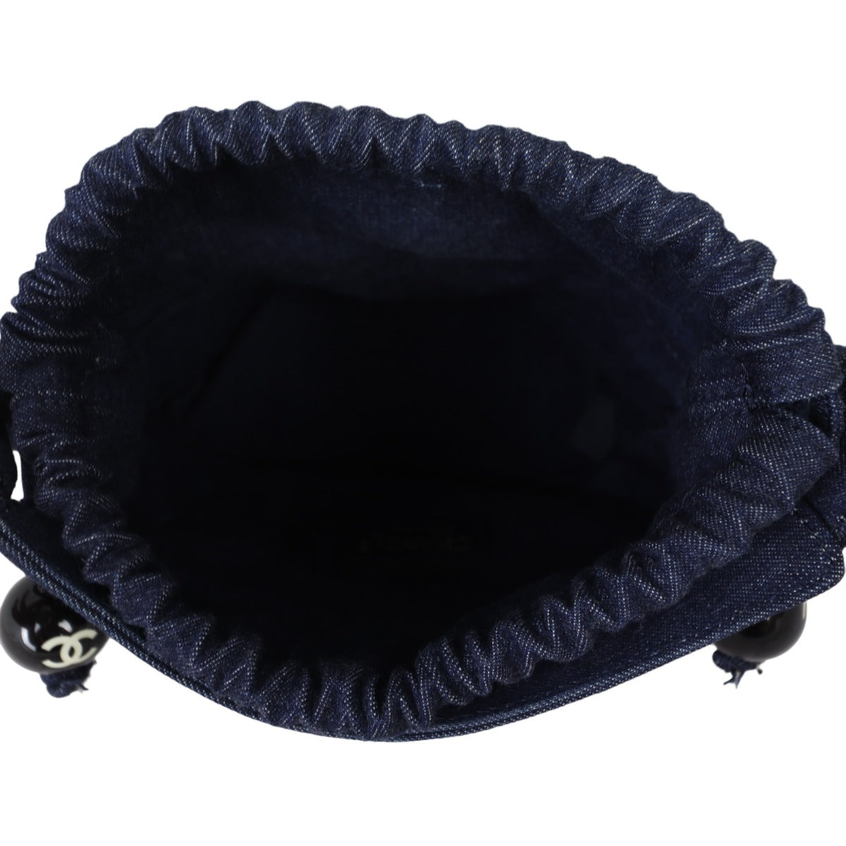 Chanel Denim Raffia Bucket Bag