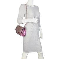 Chanel Classic Double Flap Medium | Purple Green Iridescent Lambskin