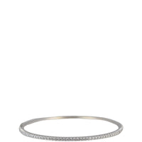 Tiffany & Co Metro 18k White Gold Diamond Hinged Bangle