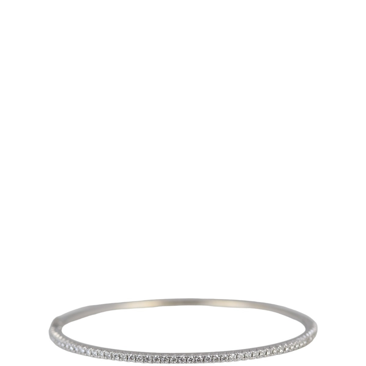 Tiffany & Co Metro 18k White Gold Diamond Hinged Bangle