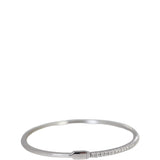 Tiffany & Co Metro 18k White Gold Diamond Hinged Bangle