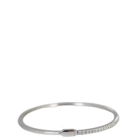 Tiffany & Co Metro 18k White Gold Diamond Hinged Bangle