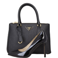 Prada Saffiano Lux Galleria Double Zip Tote Small