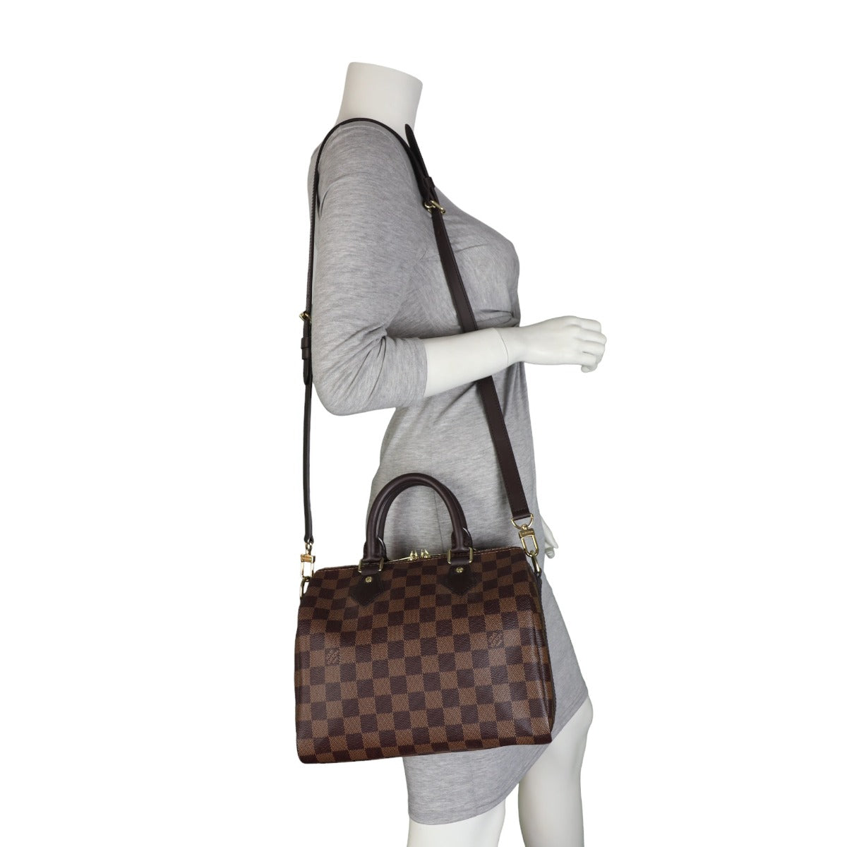 Louis Vuitton Speedy 25 Bandouliere Damier Ebene