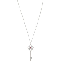 Tiffany & Co Victoria Key Platinum Ruby Diamond Pendant Necklace