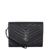 Saint Laurent Cassandre Flap Wristlet Pouch