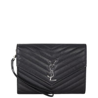 Saint Laurent Cassandre Flap Wristlet Pouch