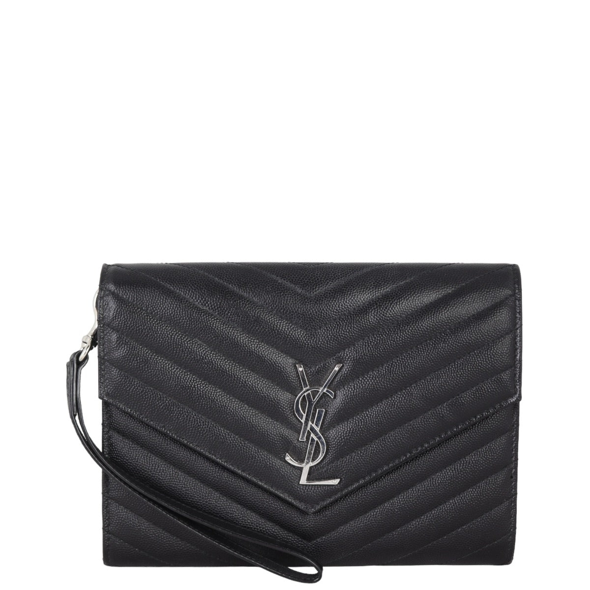 Saint Laurent Cassandre Flap Wristlet Pouch