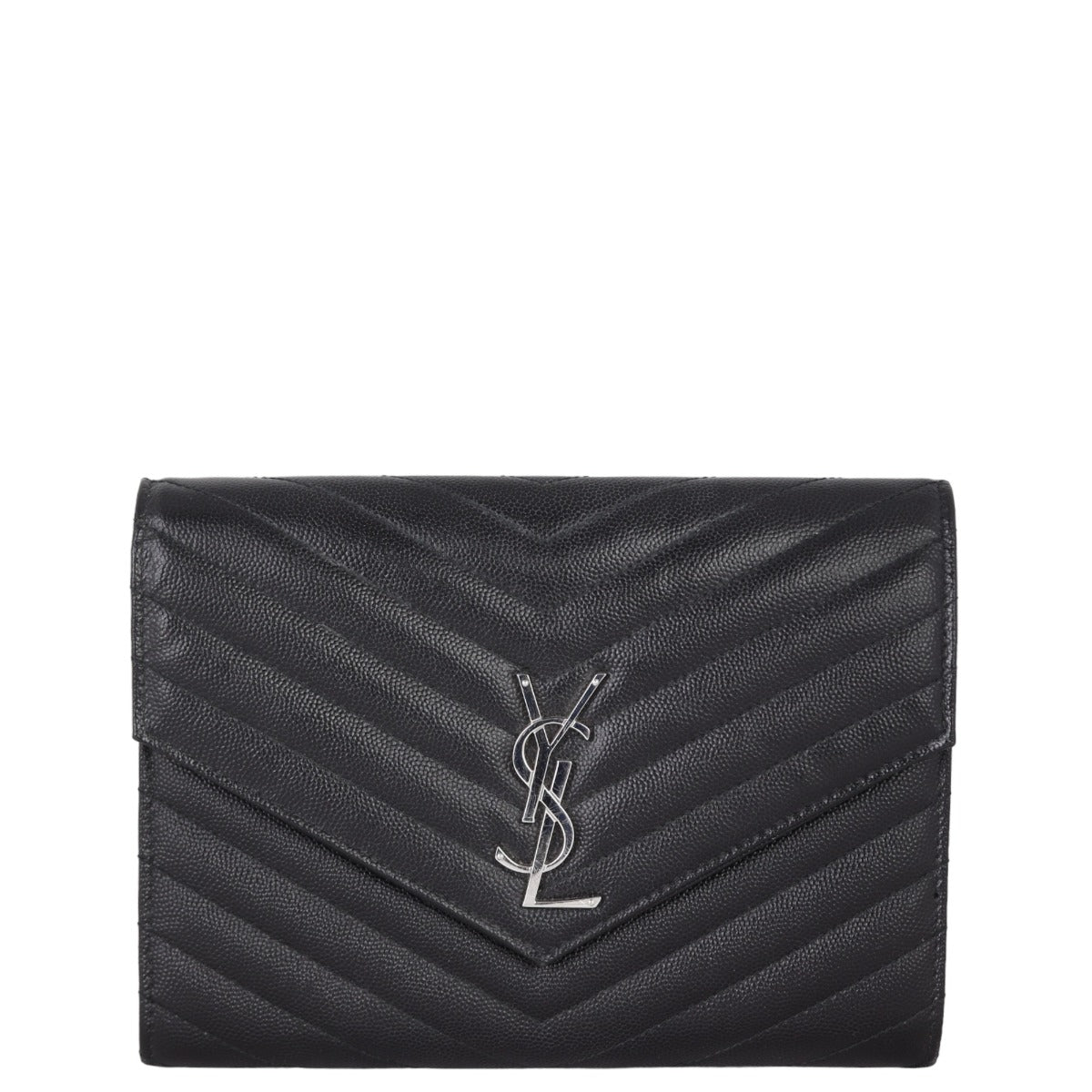 Saint Laurent Cassandre Flap Wristlet Pouch