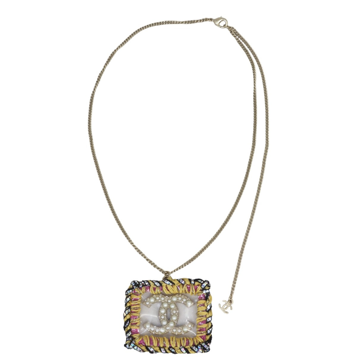 Chanel CC Pearl Medallion Necklace