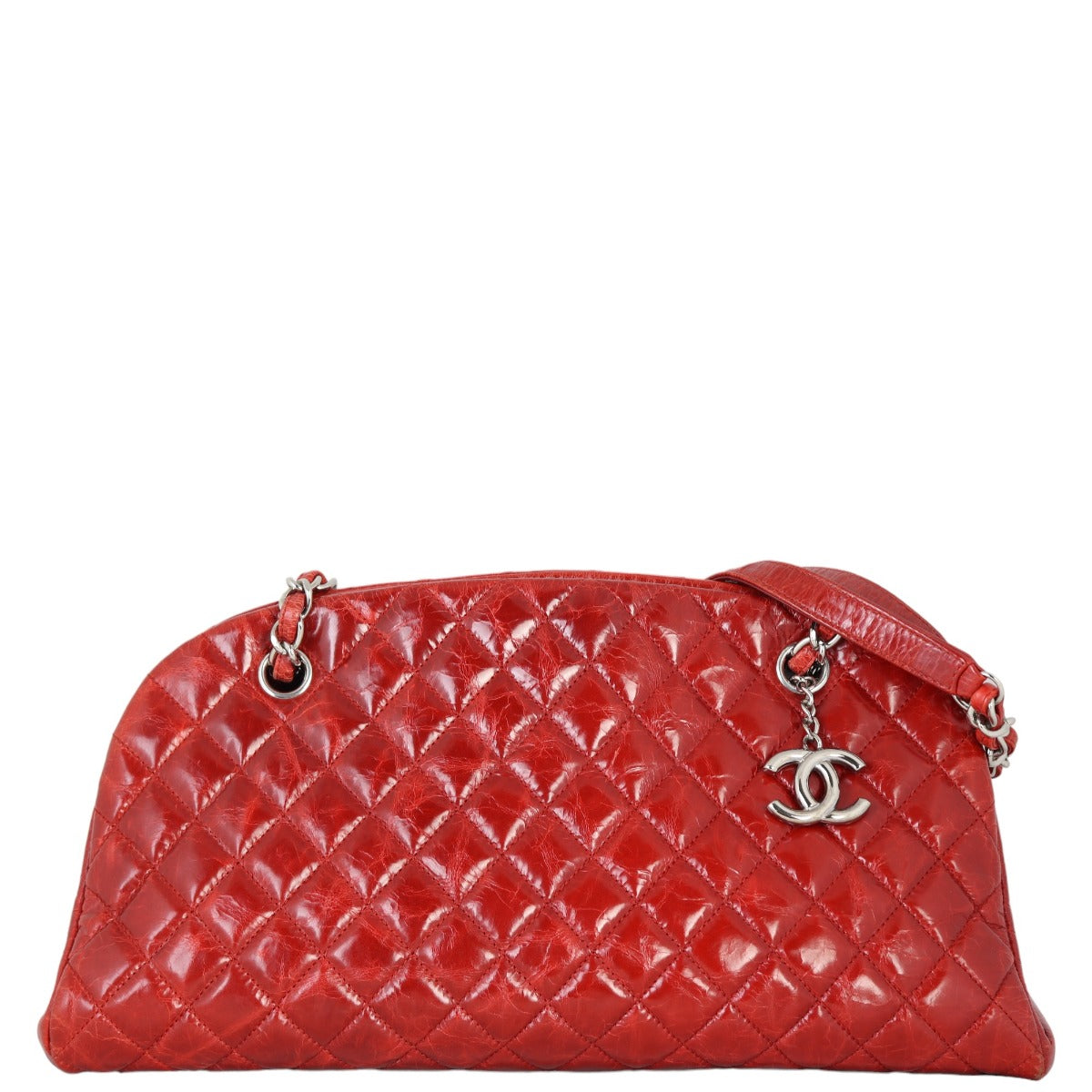 Chanel Just Mademoiselle Bowler Bag Medium | Red