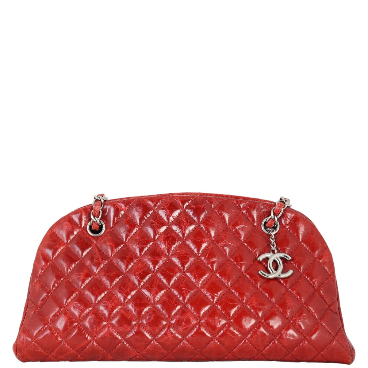 Chanel Just Mademoiselle Bowler Bag Medium | Red
