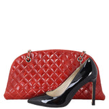 Chanel Just Mademoiselle Bowler Bag Medium | Red