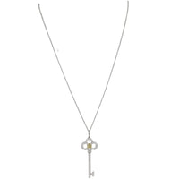 Tiffany & Co Yellow Diamond Platinum Key Pendant