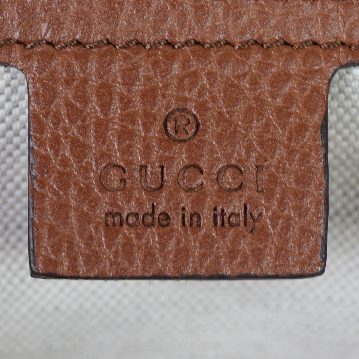 Gucci GG Denim Ophidia Tote Medium Interior Stamp
