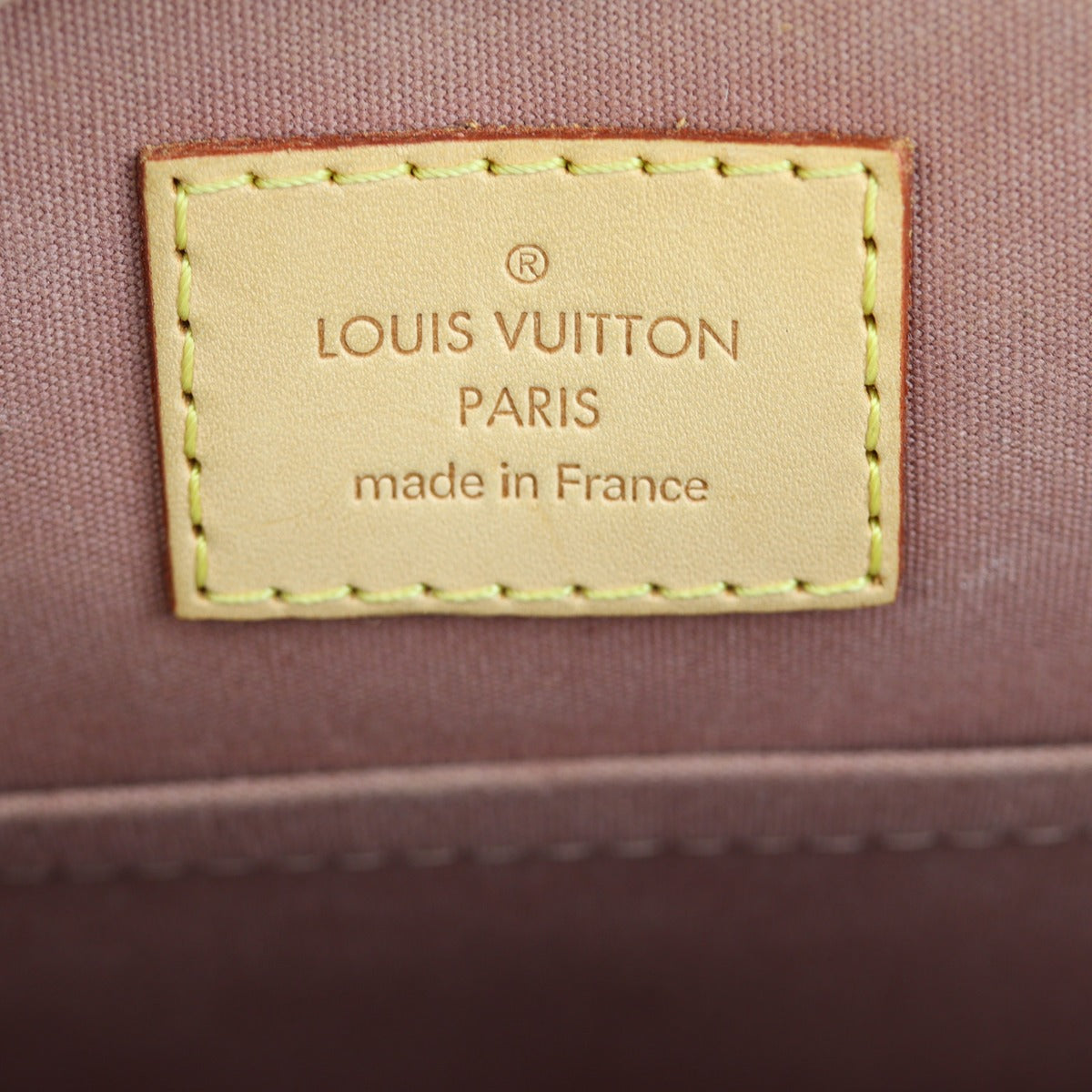 Louis Vuitton Alma BB Monogram Vernis  Interior Stamp