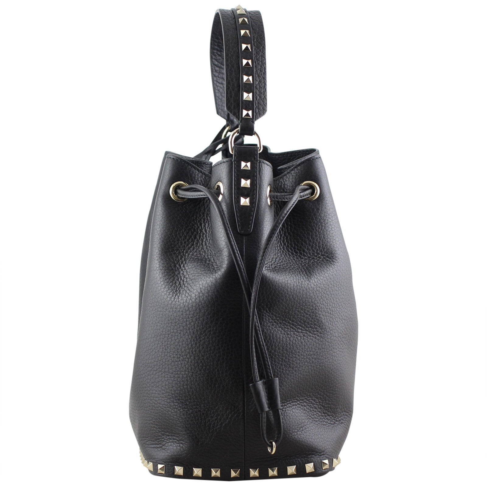 Valentino Rockstud Bucket Bag Medium Left 
