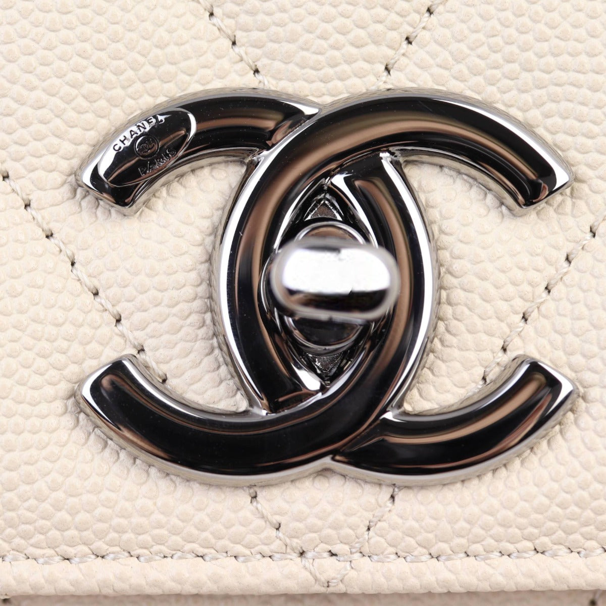 Chanel Coco Top Handle Medium Bag | Beige