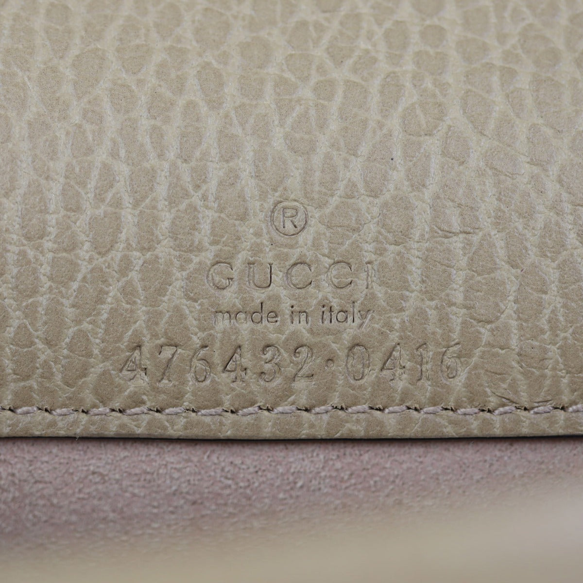 Gucci Dionysus Super Mini Chain Bag Interior Stamp