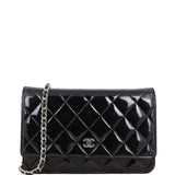 Chanel Classic Wallet on Chain Patent |  Black Diamond