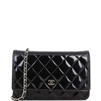 Chanel Classic Wallet on Chain Patent |  Black Diamond