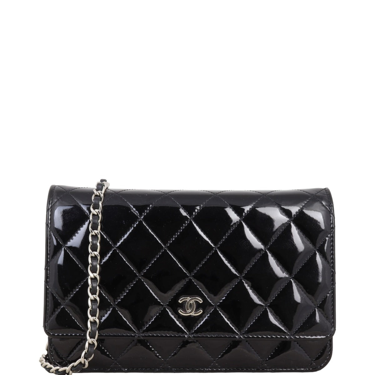 Chanel Classic Wallet on Chain Patent |  Black Diamond