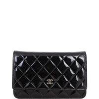 Chanel Classic Wallet on Chain Patent |  Black Diamond