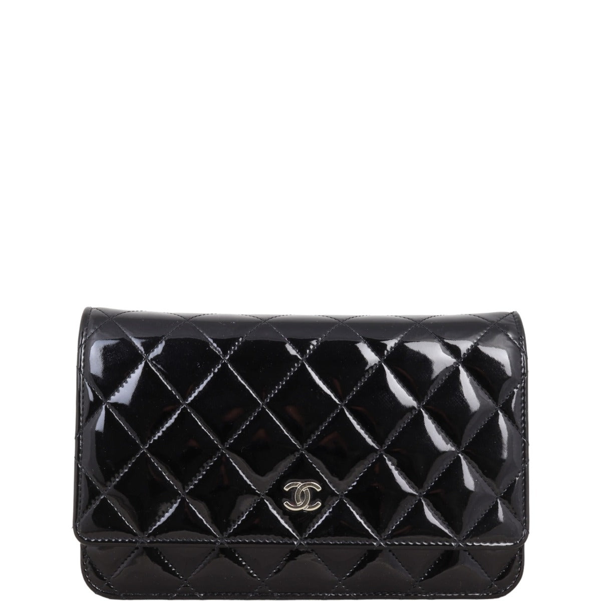 Chanel Classic Wallet on Chain Patent |  Black Diamond