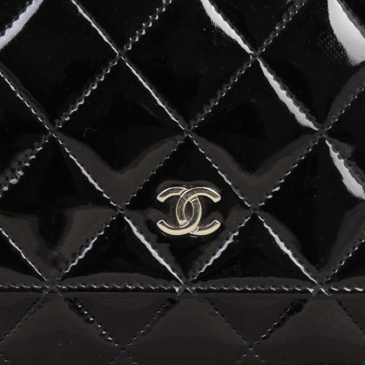 Chanel Classic Wallet on Chain Patent |  Black Diamond