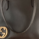 Gucci Interlocking G Leather Tote handle