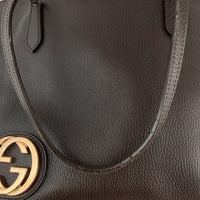 Gucci Interlocking G Leather Tote handle