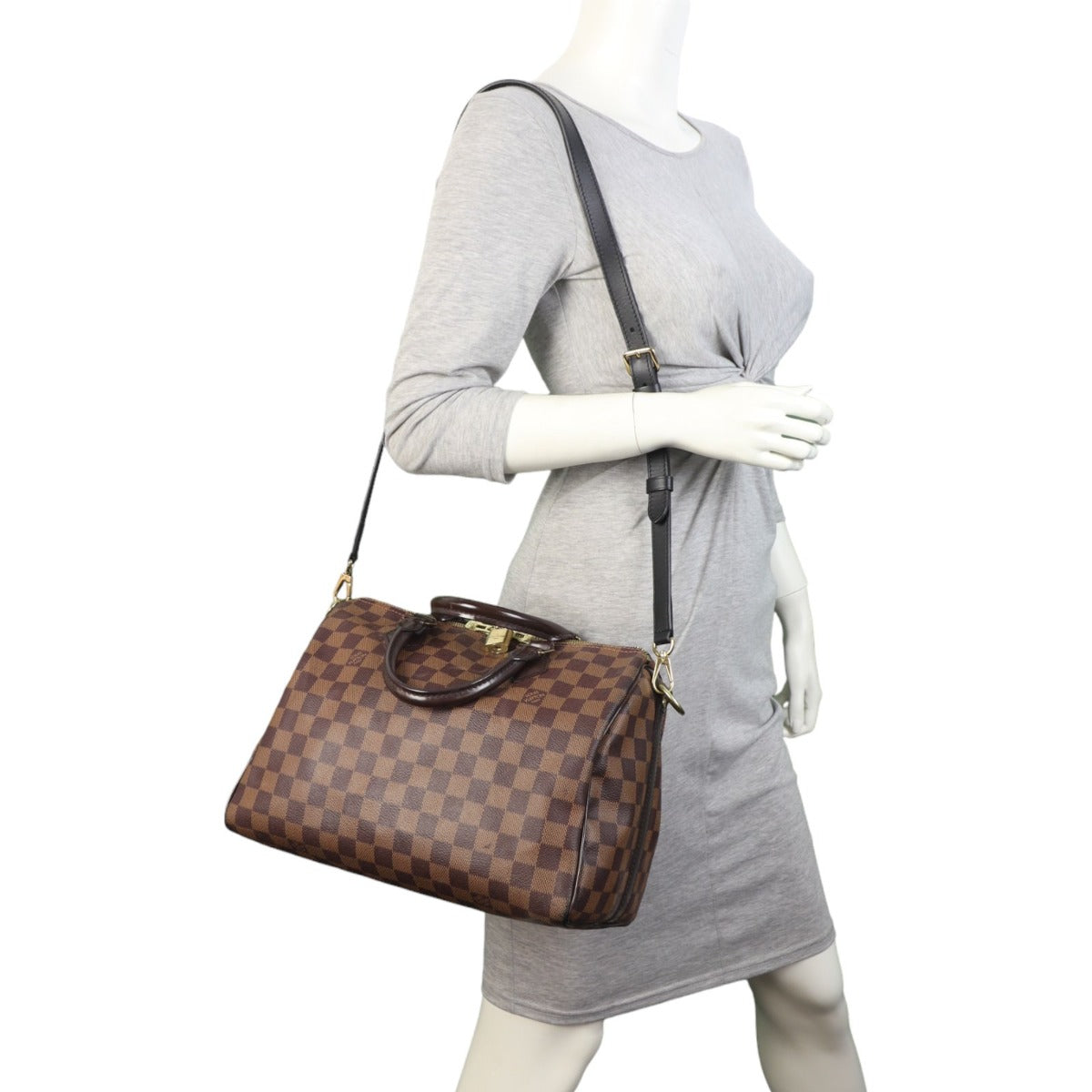Louis Vuitton Speedy 30 Bandouliere Damier Ebene